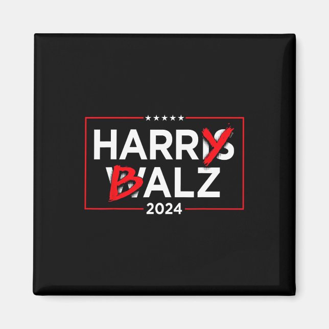 Imán Harry B Kamala Harris Y Tim W 2024 (Frente)
