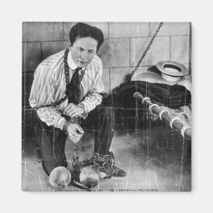 Imán Harry Houdini alrededor a escaparse de la prisión