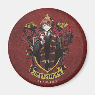 Imán HARRY POTTER™   Anime Escudo de la Casa de Ron Wea