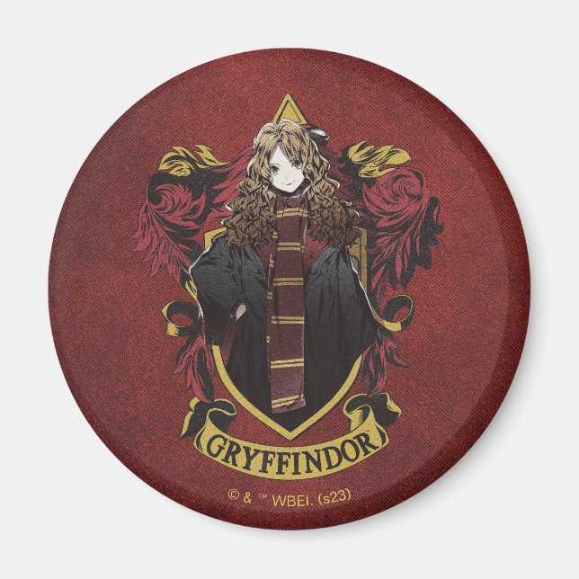 Imán HARRY POTTER™ | Anime Hermione House Escudo (Frente)