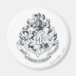 Imán Harry Potter | Coplas Hogwares - Blanco y negro