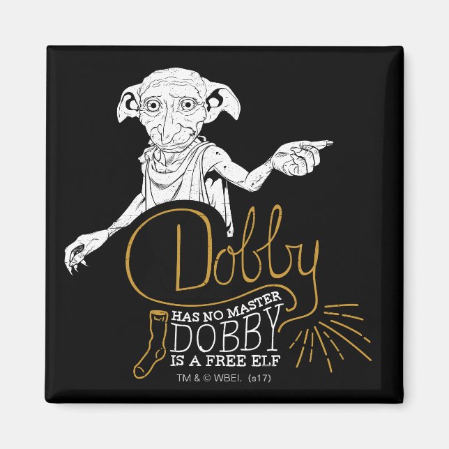 Imán Harry Potter | Dobby no tiene maestro (Frente)