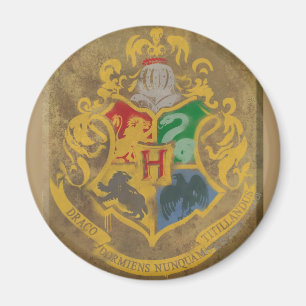 Imán Harry Potter   Escudo de Hogwarts Rústico