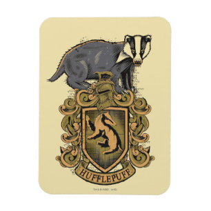 Imán Harry Potter   Escudo de Hufflepuff con Tejón