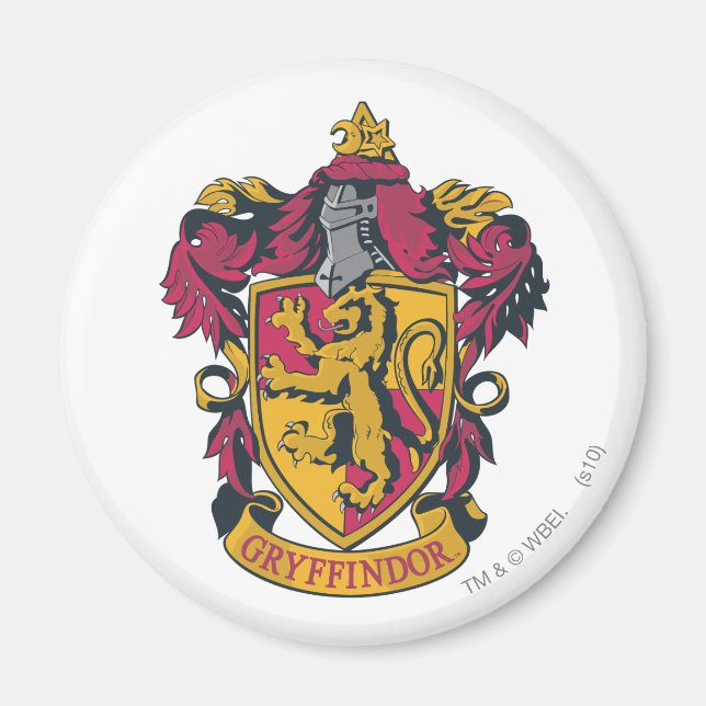 Imán Harry Potter | Gryffindor Escudo Gold y Red (Frente)