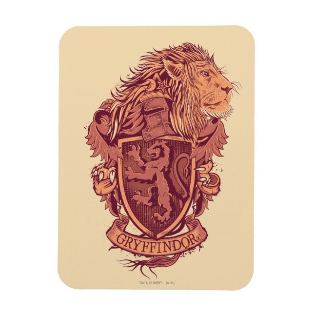 Imán Harry Potter | Gryffindor Lion Escudo (Vertical)
