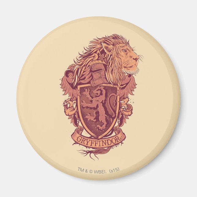 Imán Harry Potter | Gryffindor Lion Escudo (Frente)