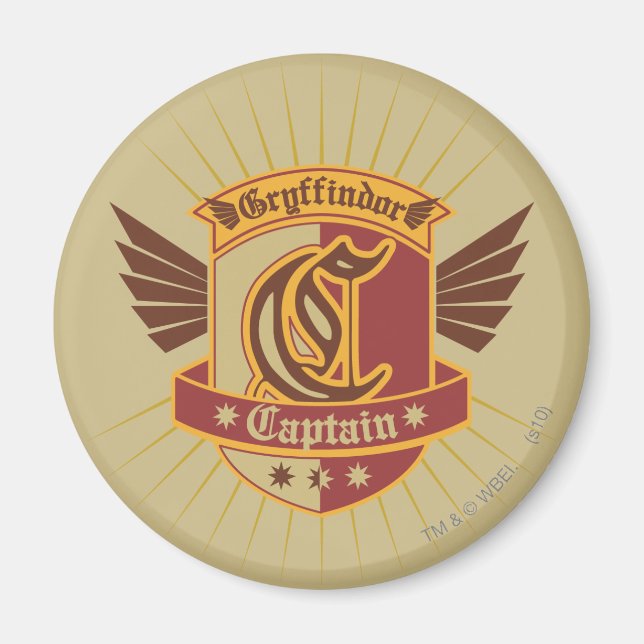 Imán Harry Potter | Gryffindor QUIDDITCH � Capitán Embl (Frente)