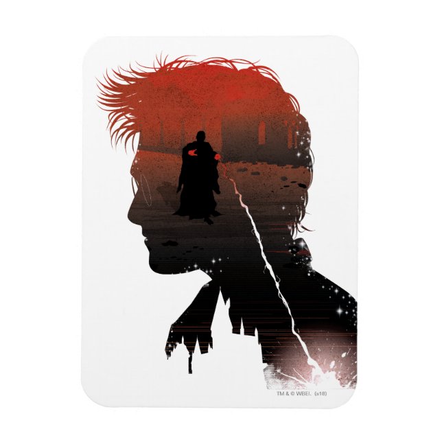 Imán Harry Potter | Harry y duelo de magos de Voldemort (Vertical)
