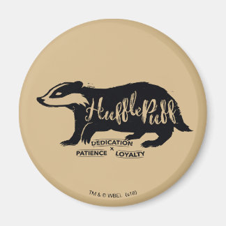 Imán Harry Potter | HUFFLEPUFF™ Silueta Tipografía