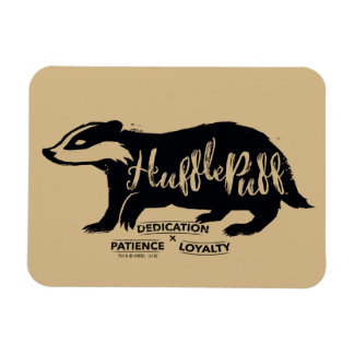 Imán Harry Potter | HUFFLEPUFF™ Tipografía de silueta