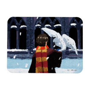 Imán HARRY POTTER™ y Hedwig en la nieve