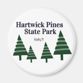 Imán Hartwick Pines State Park Round Magnet