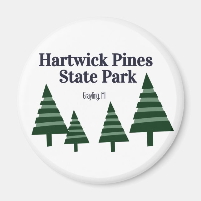 Imán Hartwick Pines State Park Round Magnet (Frente)