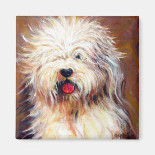 Imán Harvey - perro de ovejas inglés viejo
