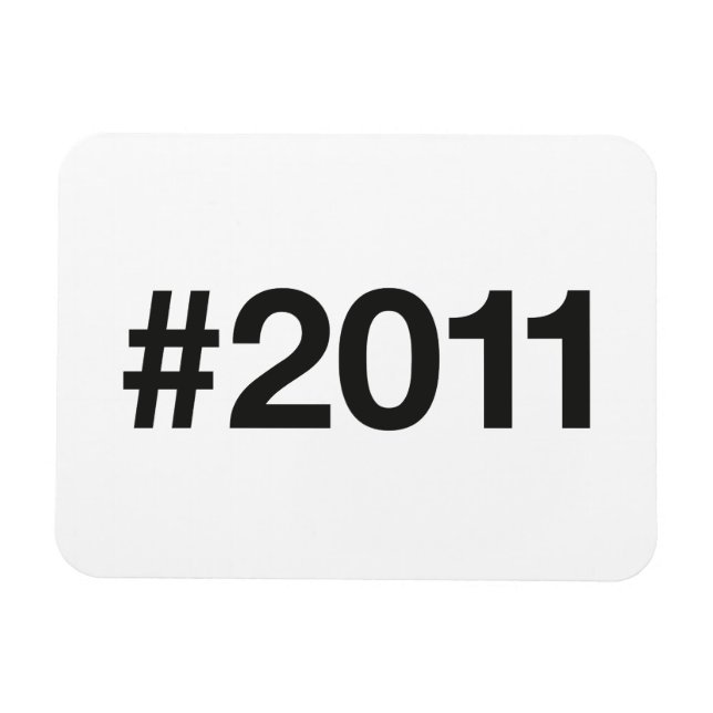 Imán Hashtag 2011 14 aniversario de cumpleaños (Horizontal)