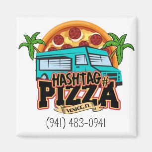 Imán Hashtag Pizza Ordering Magnet