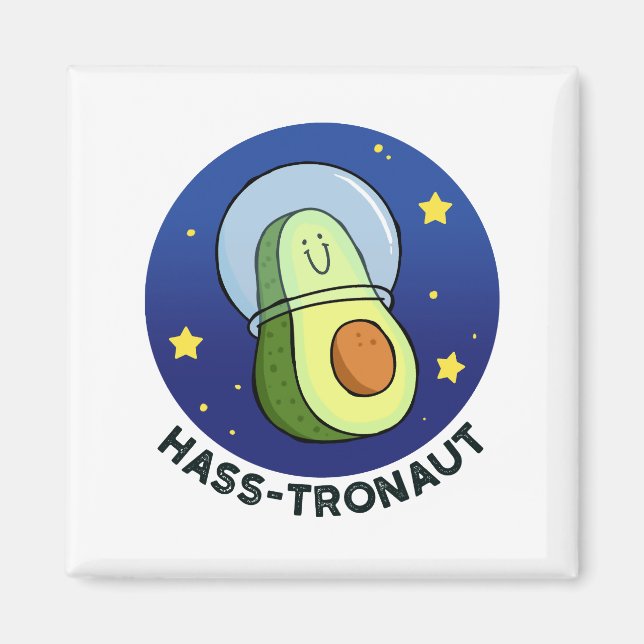 Imán Hass-tronaut Aguacate Space Pun Magnet (Frente)