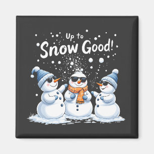 Imán Hasta la nieve, buenos Navidades de Snowman
