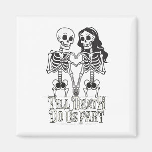 Imán Hasta que la muerte nos separe pareja de esqueleto