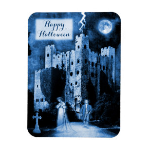 Imán Haunted Castle Gothic Happy Halloween