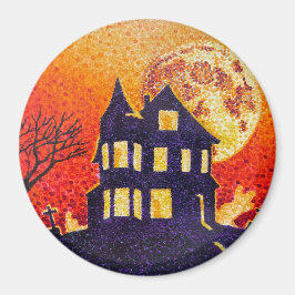 Imán Haunted House Pointillism Magnet