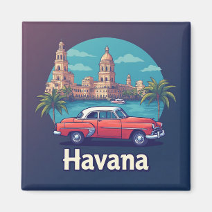Imán Havana Vintage Retro Viajes