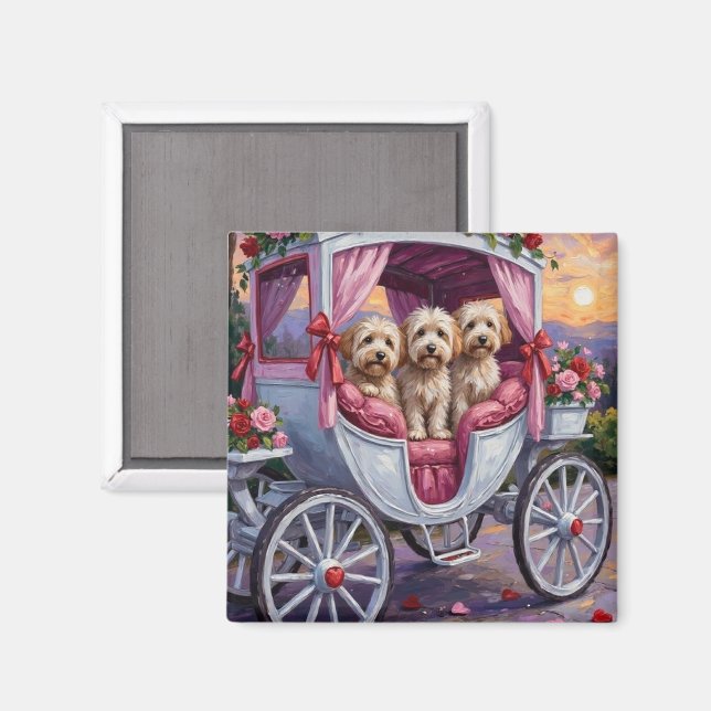 Imán Havanese Dog Valentine's Day  (Anverso/Reverso)