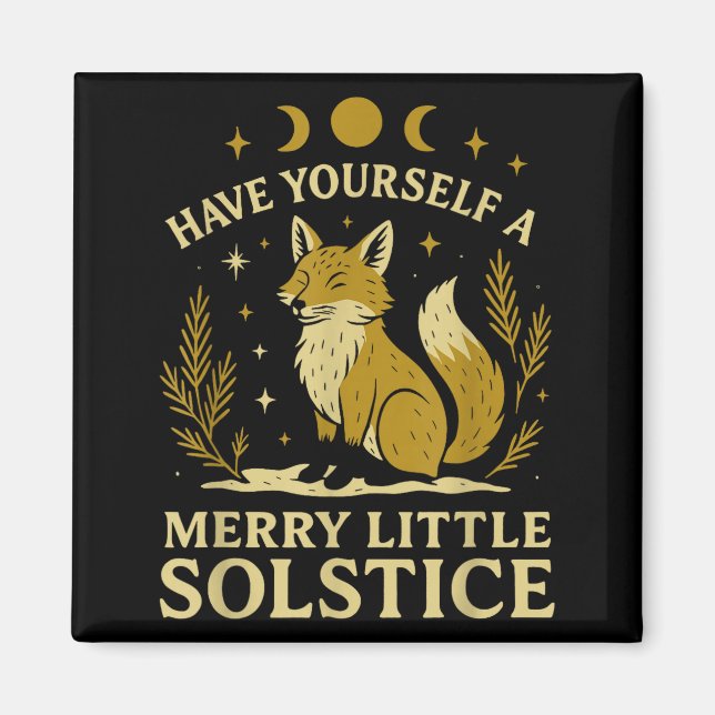 Imán Have Yourself A Merry Little Solstice Fox Mystic  (Frente)