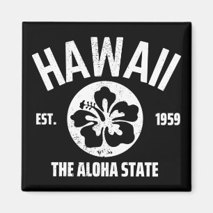 Imán Hawái El Estado Aloha Gráfico Antiguo del Estado