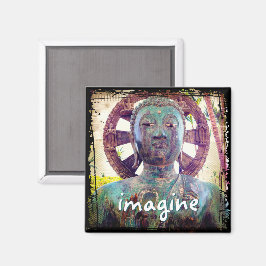 Imán Hawai Turquoise Buddha Photo Imagine Script negrit
