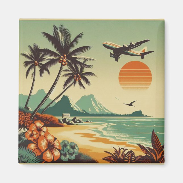 Imán Hawai vintage/Tropical (Frente)
