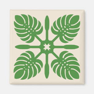 Imán HAWAIAN QUILT Magnet- Monstera