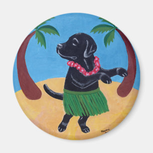 Imán Hawaiana Labrador negro