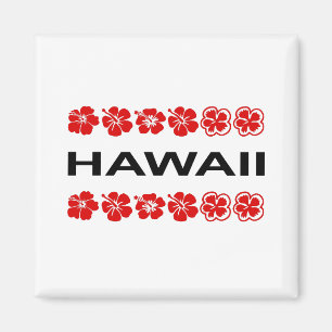 Imán Hawaii Aloha Bandas de flores de color claro