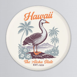 Imán Hawaii Aloha State Goose Graphic