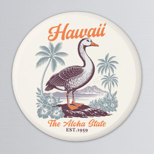 Imán Hawaii Aloha State Goose Graphic 