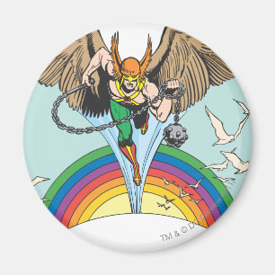 Imán Hawkman vuela a través del cielo