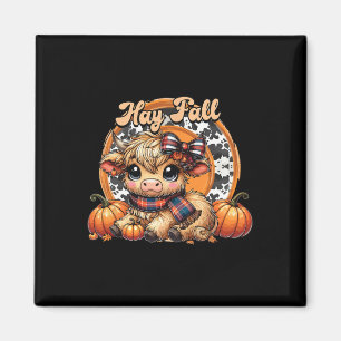 Imán Hay ahí Pumkin Highland Cow otoño Thanksgi otoño