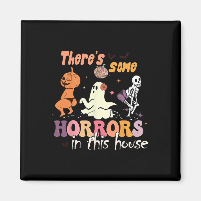 Imán Hay algunos horrores en esta calabaza fantasma H (Frente)