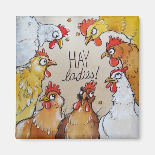 Imán ¡Hay damas! (Frente)