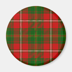 Imán Hay tartán de clan verde y rojo
