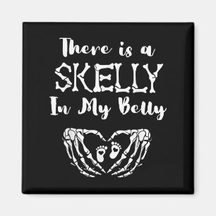 Imán Hay Un Skeleton En Mi Belly Halloween M