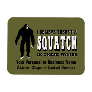 Imán ¡Hay un Squatch en estas maderas! Vidas de Bigfoo