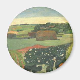 Imán Haystacks en Bretaña de Paul Gauguin, arte del