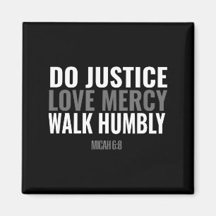 Imán Haz Camiseta Justicia Misericordia Caminar Humilde