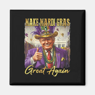 Imán Haz de nuevo genial el Mardi Gras Divertido Trump 
