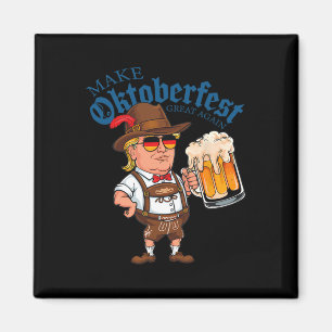 Imán Haz Grande Otra Vez Chistoso Trump Bebe Cerveza Ta