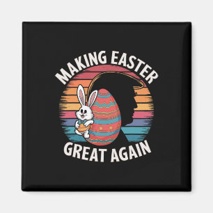Imán Haz la Pascua Grande de Nuevo Funny Trump Bunny Pr