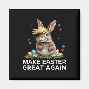 Imán Haz la Pascua Grande de Nuevo Funny Trump Bunny Sp